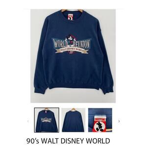 Vintage 90s Walt Disney World 25th Anniversary Mickey‎ Mouse Sweatshirt Blue L